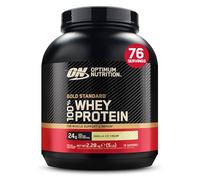 Optimum Nutrition Gold Standard 100% Whey, Proteína en Polvo, Sabor Helado de Vainilla, 2.28kg, 76 Servicios, Paquete Puede Variar