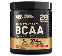 Optimum Nutrition Gold Standard BCAA en Polvo, Sabor Melocotón y Maracuyá, 266g, 28 Servicios