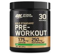 Optimum Nutrition Gold Standard Pre-Entreno en Polvo, Bebida Energética Sabor Kiwi, 330g, 30 Servicios
