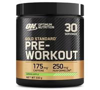 Optimum Nutrition Gold Standard Pre-Entreno en Polvo, Bebida Energética Sabor Manzana Verde, 330g, 30 Servicios