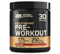 Optimum Nutrition Gold Standard Pre-Entreno en Polvo, Bebida Energética Sabor Ponche de Frutas, 330g, 30 Servicios