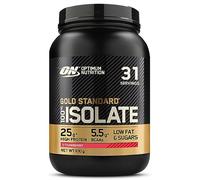 Optimum Nutrition ON Gold Standard 100% Isolate, Proteína Whey Pura, BCAA y Glutamina Naturales, Pre y Post Entrenamiento, Sabor Fresa, 31 Dosis, 930 g