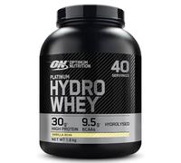 Optimum Nutrition Platinum Suero Hydro, Aislado de Proteína de Suero de Leche Hidrolizada en Polvo con Aminoácidos Esenciales, Glutamina y BCAA, Sabor Vainilla, 40 Porciones, 1,6 kg