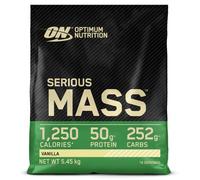 Optimum Nutrition Serious Mass Proteína en Polvo, 5.45 kg, 16 Servicios | Vainilla, Ganador de peso Hipercalórico con Vitaminas, Creatina y Glutamina, Favorece el Desarrollo Muscular