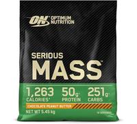 Optimum Nutrition Serious Mass Proteína, Sabor Chocolate y Mantequilla de Cacahuete, 5.45kg, 16 Servicios