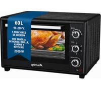 OptimumX Horno Eléctrico de Sobremesa 60L XXL con Convección, Asador Giratorio & Luz Interior, 2200W, 40-230 °C