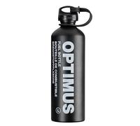 Optimus Botella de combustible 1,0 L Black Edition para cocina multifuel | Botella de aluminio resistente a la presión con tapa a prueba de niños y bucle de seguridad. 251 g, en funcionamiento con