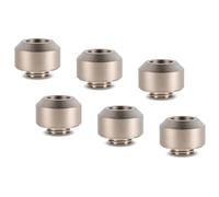 Optimus Hardtube Fitting, 12 mm, 6er-Pack mit Werkzeug - Satin Nickel
