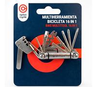 Optio Cycle Multiherramienta Bicicleta 16 en 1 con Tronchacadenas y Desmontables Bici - Kit Herramientas Multiusos Bicicleta MTB, Carretera, Gravel y E-Bike | Multitool MTB Compacto
