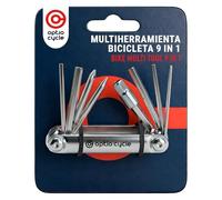 Optio Cycle Multiherramienta Bicicleta 9 en 1 - Kit Herramientas Multiusos Bicicleta MTB, Carretera, Gravel y E-Bike | Multitool MTB Compacto | Llave Multifuncion Bici