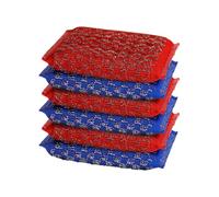 Option 1 Steel Scrub Sponge - Heavy Duty Scouring Pad, Double Sided Dish Scrubber with Sturdy Mesh, Tough Grease and Grime Removal, Ideal for Home Kitchen Cast Iron Skillet Maintenance