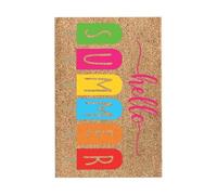 Option 1 Summer Door Mat - Floral Print Welcome Rug, Hello Summer Decorative Pattern with Non Slip Rubber Backing, Weather Resistant Low Profile Texture, Ideal for Front Porch and Workplace Entrances