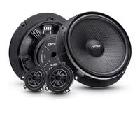 Option Altavoces compatibles con Audi Q4 e-tron (tipo FZ, año de construcción 2021-2026) - Sistema de altavoces frontales Plug & Play - 165 mm 2 Vías Compo, 70 W RMS, 3 Ohm, 91 dB - con tweeter de