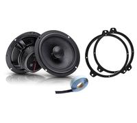 Option Altavoz trasero compatible con BMW Serie 3 E46 (año de construcción 1998 - 2001) - 16,5 cm altavoz coaxial de 2 vías, 50 W RMS, 3 ohmios, 25 mm de tejido de seda, altavoz trasero 100% Plug