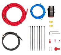 Option Kit de cables de cobre completo de 6 mm², amplificador de potencia de 6 mm² de cobre completo, conexión de amplificadores o subwoofers activos en el coche - cable de corriente, masa y cable
