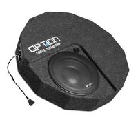 Option Kit de subwoofer compatible con VW Golf 7 (compatible con sistema de sonido DynAudio de fábrica) DRIVE10FLAT-BRP-D2 Subwoofer de rueda de repuesto, instalación Plug & Play