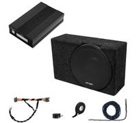 Option Sistema de sonido V1 compatible con VW ID.Buzz (1ª generación, a partir de 2022) - Amplificador DSP de 6 canales 100% Plug & Play y Rock-5 Subwoofer para bajo el asiento del copiloto y sistema