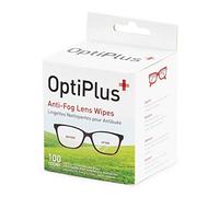 OptiPlus 100-Count Pre-Moistened Anti-Fog Lens Wipes, 6" x 5"