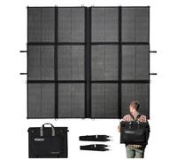 OPTISOLEX Panel solar portátil de 440 W, bolsa solar plegable de 17 libras, divide 2 mantas solares de 220 W, 25% de alta eficiencia, cargador de panel solar ligero para camping, RV, SUV, marina