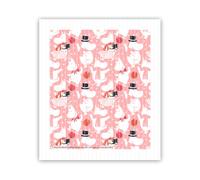 Opto Design Paño de cocina Moomin Celebration 17x14.5 cm Blanco-rosa