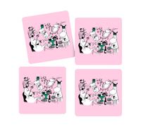 Opto Design Posavasos Moomin 80 9x9 cm. 4-pack Rosa