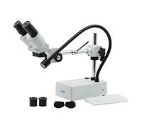 OPTO-EDU Microscopio estéreo Binocular Profesional A22.1201-C1, oculares WF10X y WF20X, Aumento de 10X y 20X, Objetivo 1X, iluminación LED, Soporte de Brazo de Brazo, 110V-120V, Metal, Vidrio,