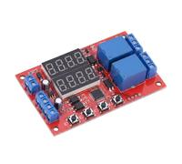 Optoacoplador aislado para módulo de relé de retardo de tiempo, 2 canales | Módulo de interruptor de retardo de tiempo programable de 2 canales, relé temporizador CC 5 V 12 V 24 V 10 A con protección
