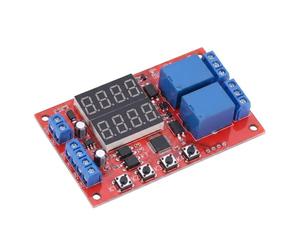 Optoacoplador aislado para módulo de relé de retardo de tiempo, 2 canales | Módulo de interruptor de retardo de tiempo programable de 2 canales, relé temporizador CC 5 V 12 V 24 V 10 A con protección