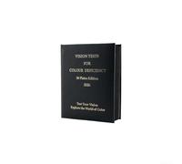 Optometry Ishihara Test Book 2026 con 38 placas de color estandarizadas para detección precisa de d e visión del color, formato de álbum incluye placas de diagnóstico especiales negras de