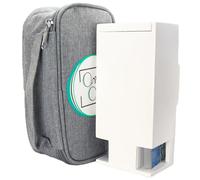 OptoOrg Mini organizador diario de lentes de contacto, dispensador y almacenamiento, estuche de viaje para lentes de contacto, universal para todas las marcas DailyLens (bambú blanco), organizador