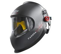 Optrel Panoramaxx L Black - Casco de soldadura pasivo con diadema IsoFit, protección láser, campo de visión panorámica y True Color View para una seguridad y comodidad óptimas como casco de soldador