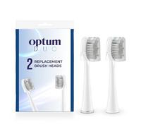 Optum Duo Cabezales de repuesto para cepillo de dientes con hilo dental, 2 unidades, combo de hilo dental eléctrico 2 en 1, cepillo de dientes sónico con vibraciones de 40 K y hilo dental de alta