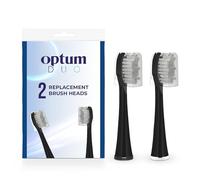 Optum Duo Cabezales de repuesto para cepillo de dientes de hilo dental, 2 unidades, combo de hilo dental eléctrico 2 en 1, cepillo de dientes sónico con vibraciones de 40 K y hilo dental de alta