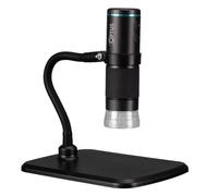 Optus Microscopio digital WiFi Full HD 50 x 300 x con grabación de vídeo y fotos, LED regulable para teléfono móvil, técnica, escuela, naturaleza, plantas, hobby