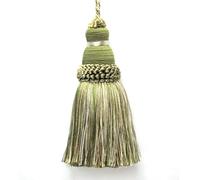 Optxzn 1 Pieza de borlas de Seda para Colgar en la decoración del hogar, borlas con Flecos, decoración de Prendas, borlas para Llaves, Accesorios para Cortinas embellecedores DIY