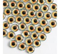 Optxzn Cabujón de Cristal Redondo con Forma de Ojo de dragón 16 mm, Base para Colgante, Accesorio para Foto, 30 Unidades K02247