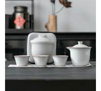 Optxzn Juego de té de Viaje Ruyao de Lujo Ligero y Abierto, portátil para Exteriores, con Capacidad para Tres Tazas, empresarial de Alta Gama.