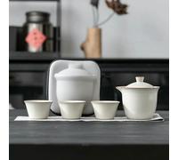 Optxzn Juego de té de Viaje Ruyao de Lujo Ligero y Abierto, portátil para Exteriores, con Capacidad para Tres Tazas, empresarial de Alta Gama.