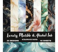 Opulent Fluid Marble Art Papers: Luxury Matte Finish Scrapbook Paper Book | 8.5×8.5 Premium Design Sheets Featuring Modern Ink Flow, Alcohol Art & ... Patterns (Natural Marble Scrapbook paper)