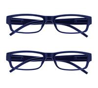 OPULIZE Ace Gafas De Lectura Azul Negro Ligero Cómodo Lectores Valor Pack 2 Hombres Mujeres RR32-3 +3,00
