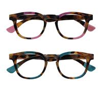 Opulize Ava Pack 2 Marrón Carey Rosa Turquoise Gafas De Distancia Corto De Vista Miopía Mujeres Señoras MM62-4Q -1,50