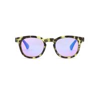 OPULIZE Bay Gafas de sol Cooler Montura Redonda Gruesa con Bisagras a Resorte Espejuelos Verdes Lentes de Color Protección UV400 Verde Mate Tortuga Unisex S97-6