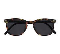 OPULIZE Bex Gafas de Lectura para el Sol Montura de Diseño Cuadrada Grande Marrón Carey Negro Mate Lentes Tintados Resistentes a Arañazos Bisagras de Muelle Hombre Mujer Protección UV400 S64-2 +0.00