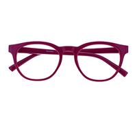 OPULIZE Blu Gafas con Bloqueo de Luz Azul Montura Redonda Rosa Fucsia Bisagras de Muelle Mejoran el Sueño Ordenador Gaming Antirreflejante Hombre Mujer B5-4 +0.00