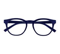 OPULIZE Blu Gafas de Lectura con Bloqueo de Luz Azul Montura Redonda Azul Bisagras de Muelle Mejoran el Sueño Ordenador Gaming Antirreflejante Hombre Mujer B5-3 +1.50