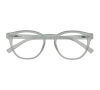 OPULIZE Blu Gafas de Lectura con Bloqueo de Luz Azul Montura Redonda Hielo Bisagras de Muelle Mejoran el Sueño Ordenador Gaming Antirreflejante Hombre Mujer B5-C +2.50