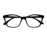 OPULIZE KAT Gafas de Lectura - Elegante Montura Ojo de Gato - Negro Brillante - Hombres y Mujeres - Bisagras de Muelle - R59-1 - +2.50