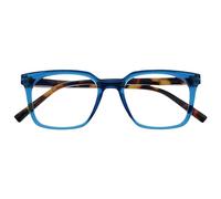 OPULIZE KOI Gafas de Lectura - Elegante Marco Rectangular Ancho - Visión Óptima - Azul - Hombre Mujer - Bisagras de Muelle - R50-3 - +3.50