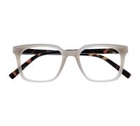 OPULIZE KOI Gafas de Lectura - Elegante Marco Rectangular Ancho - Visión Óptima - Gris - Hombre Mujer - Bisagras de Muelle - R50-7 - +1.50