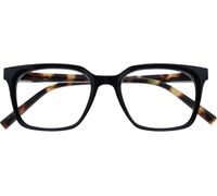 OPULIZE KOI Gafas de Lectura - Elegante Marco Rectangular Ancho - Visión Óptima - Negro - Hombre Mujer - Bisagras de Muelle - R50-1 - +2.50